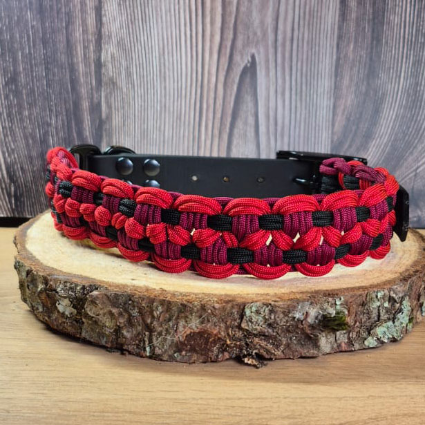 Diabolo - Collier chien en paracorde tressée