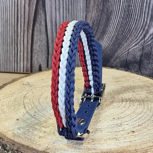 Colonel Mini - Collier chien en paracorde tressée - envoi immédiat