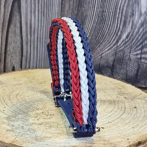 Colonel Mini - Collier chien en paracorde tressée - envoi immédiat